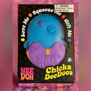 Nee Doh Chicka DeeDoos BLUE & PURPLE love me, squeeze me gift me sealed